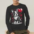 Boston Terrier Dog Valentine's Day Dog Owner Men's Long Sleeve T-Shirt, funny gift