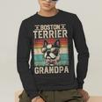 Boston Terrier Grandpa Dog Lover Father's Day Men's Long Sleeve T-Shirt, funny gift