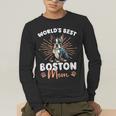 Boston Terrier Groovy World's Best Boston Mom Men's Long Sleeve T-Shirt, funny gift