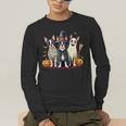 Boston Terrier Halloween Costume Mummy Witch Ghost Dog Lover For Men Women Kids Men's Long Sleeve T-Shirt, funny gift