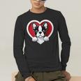 Boston Terrier Heart Cute Puppy Lover Or Dog Owner Men's Long Sleeve T-Shirt, funny gift