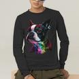 Boston Terrier Lovers Colorful Pop Art Boston Terrier Men's Long Sleeve T-Shirt, funny gift