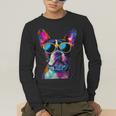 Boston Terrier Lovers Pop Art Boston Terrier Men's Long Sleeve T-Shirt, funny gift