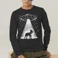 Boston Terrier Mom Dad Dog Alien UFO For Men Women Men's Long Sleeve T-Shirt, funny gift