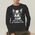 Boston Terrier Nope Not Today Not Tomorrow Either Sarcastic Men's Long Sleeve T-Shirt, funny gift