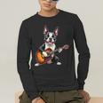 Boston Terrier Playing Guitar Boston Terrier Men's Long Sleeve T-Shirt, funny gift