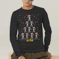 Boston Terrier Santa Hat Xmas Light Men Women Christmas Tree Men's Long Sleeve T-Shirt, funny gift