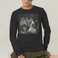 Boston Terrier Selfie With Ghosts Halloween Dog Lover Men's Long Sleeve T-Shirt, funny gift