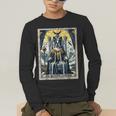 Boston Terrier Tarot Card Dog Men's Long Sleeve T-Shirt, funny gift