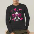 Boston Terrier Valentines Day Shirt Heart Dog Lover Men's Long Sleeve T-Shirt, funny gift