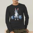 Boston Terrier Weightlifting Deadlift Men Fitness Gym Men's Long Sleeve T-Shirt, funny gift