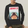 Boston Terriers Jowls Dog Mom Dog Dad Men's Long Sleeve T-Shirt, funny gift