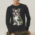 Camo Boston Terrier Pet Owner Camouflage Dog Lover Men's Long Sleeve T-Shirt, funny gift