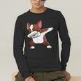 Dabbing Red Boston Terrier Dab Dance Dog Men Women Kids Men's Long Sleeve T-Shirt, funny gift