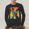 Dog Boston Terrier Hawaiian Men's Long Sleeve T-Shirt, funny gift
