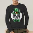 Green Boston Terrier Shamrock St Patricks Day Boston Terrier Men's Long Sleeve T-Shirt, funny gift