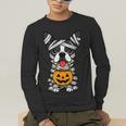 Halloween Dog Boston Terrier Mummy Costume Men Women Kids Men's Long Sleeve T-Shirt, funny gift