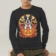 Halloween Retro Boston Terrier Men's Long Sleeve T-Shirt, funny gift