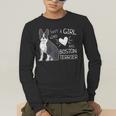 Just A Girl Who Loves Her Boston Terrier Puppy Love Men's Long Sleeve T-Shirt, funny gift