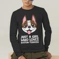 Just a Girl Who Loves Boston Terriers Men's Long Sleeve T-Shirt, funny gift