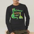 Kids My Nonna Loves Me Dinosaur Grandson Men's Long Sleeve T-Shirt, funny gift