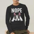 Nope Boston Terrier Puppy Dog Bostie Lover Men Women Girls Kids Men's Long Sleeve T-Shirt, funny gift