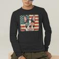 Patriotic Boston Terrier Dog Lover USA Flag 4th Of July For Men Women Kids Men's Long Sleeve T-Shirt, funny gift