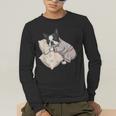 Sleepy Boston Terrier Pajama Men Women Kids Men's Long Sleeve T-Shirt, funny gift