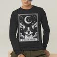 Tarot Card Vintage Crescent Moon Boston Terrier Dog Mom Men's Long Sleeve T-Shirt, funny gift