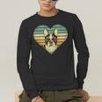 Vintage American Boston Terrier Lovers Valentine's Day Men's Long Sleeve T-Shirt, funny gift