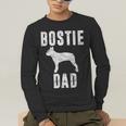 Vintage Boston Terrier Dad Dog Daddy Bostie Father Men's Long Sleeve T-Shirt, funny gift
