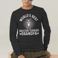 World's Best Boston Terrier Grandpa Dog Grandfather For Men Women Girls Kids Men's Long Sleeve T-Shirt, funny gift