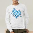 Bavarian Flag As Heart Blue Diamond Bavaria Men's Long Sleeve T-Shirt, funny gift