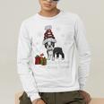 Boston Terrier Christmas T Shirt-Life Is Merrier Premium Tri-Blend Men's Long Sleeve T-Shirt, funny gift