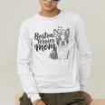 Boston Terrier Dog Bostie Mom Idea For Women Men's Long Sleeve T-Shirt, funny gift