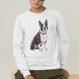Boston Terrier Dog Dad Boston Terrier Dog Lovers Men's Long Sleeve T-Shirt, funny gift
