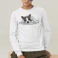 Boston Terrier Dog Official Sleeping Men Women Girls Kids Men's Long Sleeve T-Shirt, funny gift