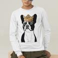 Boston Terrier Dog Wearing Crown For Men Women Girls Kids Men's Long Sleeve T-Shirt, funny gift