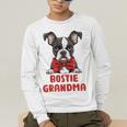 Boston Terrier Grandma Dog Lovers Puppy Bostie Owner Men's Long Sleeve T-Shirt, funny gift
