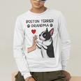 Boston Terrier Grandma Mother's Day Dog Mom Men's Long Sleeve T-Shirt, funny gift
