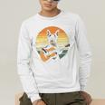 Boston Terrier Guitar Retro Men's Long Sleeve T-Shirt, funny gift