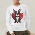 Boston Terrier Mom Dad Bostie Dog Lover Valentines Day Men's Long Sleeve T-Shirt, funny gift