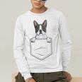 Boston Terrier In The Pocket Cute Boston Terrier Dog Lovers Men Women Girls Kids Men's Long Sleeve T-Shirt, funny gift