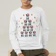 Boston Terrier Xmas Tree Lights For Men Women Boston Terrier Men's Long Sleeve T-Shirt, funny gift