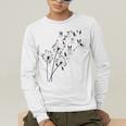 Dandelion Boston Terrier Flower Floral Bostie Tree Men's Long Sleeve T-Shirt, funny gift