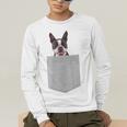 Dog In Your Pocket Boston Terrier For Men Women Girls Kids Men's Long Sleeve T-Shirt, funny gift