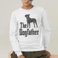 The Dogfather Boston Terrier Dog Funny Dog Gift T-Shirt For Men Women Girls Kids Men's Long Sleeve T-Shirt, funny gift