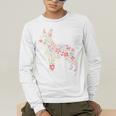 Floral FLower Boston Terrier Mom Grandma Men's Long Sleeve T-Shirt, funny gift