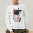 Girls I Heart Mom Love Mama Boston Terrier Dog Lover Men's Long Sleeve T-Shirt, funny gift