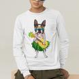 Hawaiian Boston Terrier Dog Pineapple Ukulele Summer For Men Women Girls Kids Men's Long Sleeve T-Shirt, funny gift